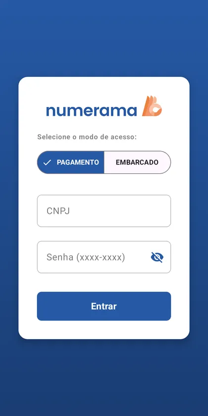 Login no terminal