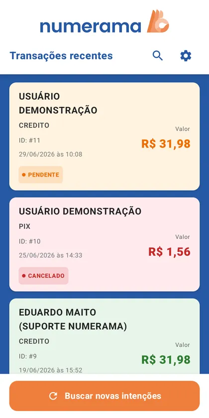 Transações no smart POS